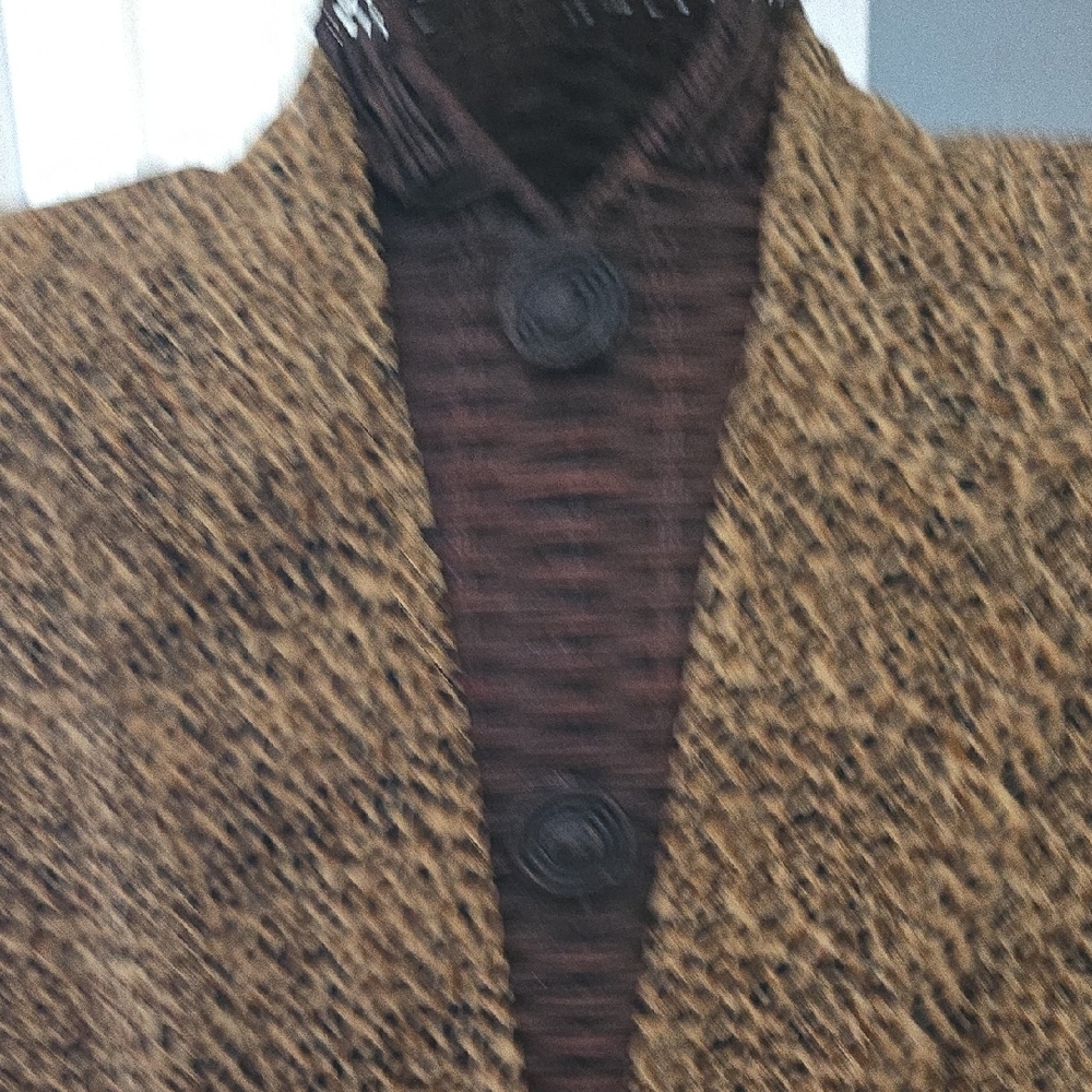 Diane Gilman Women's Leaopard Print Silk Sport Blazer-Size 16 - Picture 6 of 10